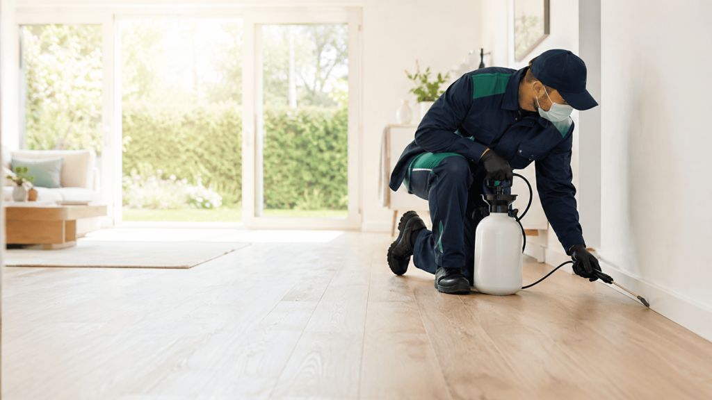 Technicien anti-nuisibles IJN+ en intervention